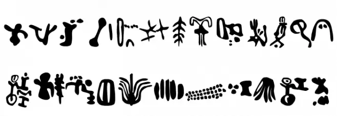 Inga Stone Signs Schriftart Kleinbuchstaben