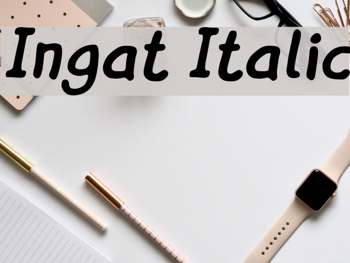 Ingat Italic Font examples