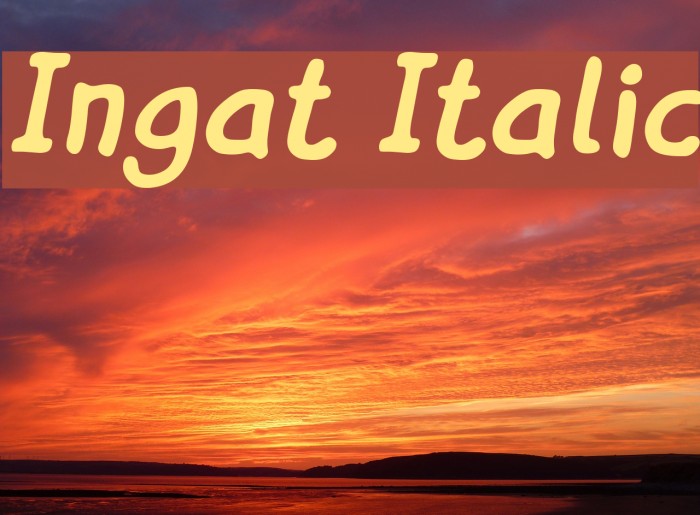 Ingat Italic Font examples