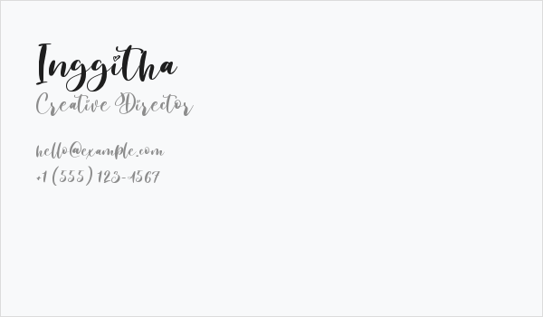 Inggitha Business Card