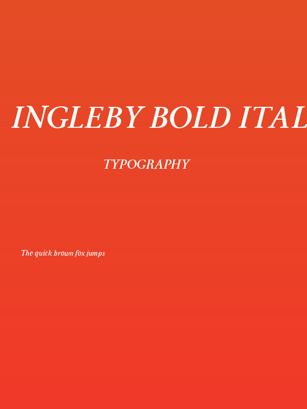 Ingleby Bold Italic Poster