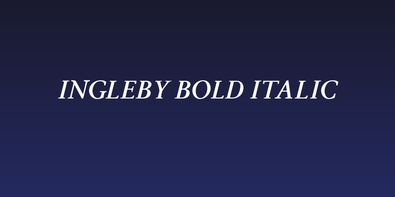 Ingleby Bold Italic Social Header