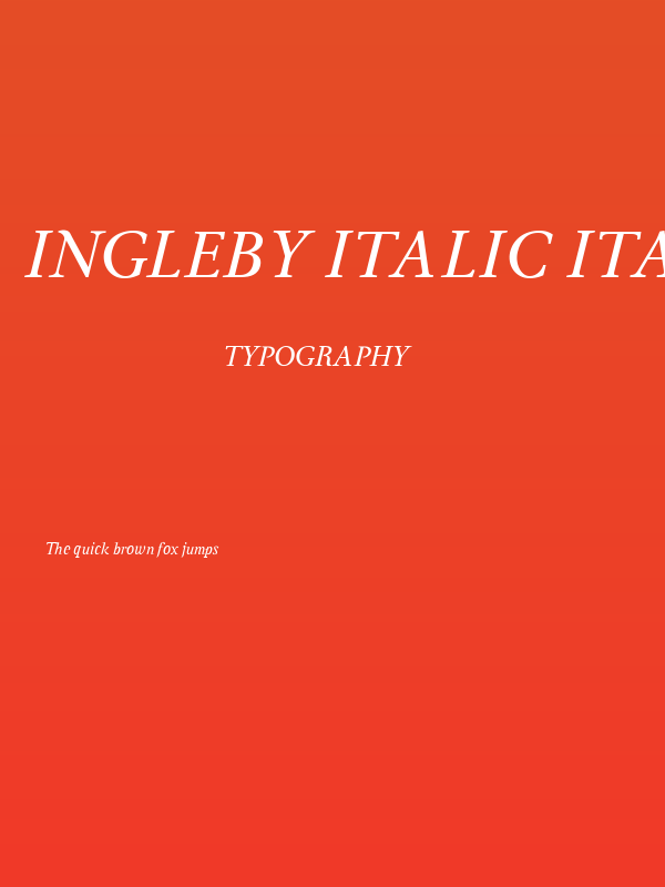 Ingleby Italic Italic Poster