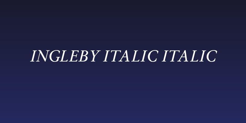 Ingleby Italic Italic Social Header