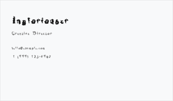 Ingloriouser Business Card