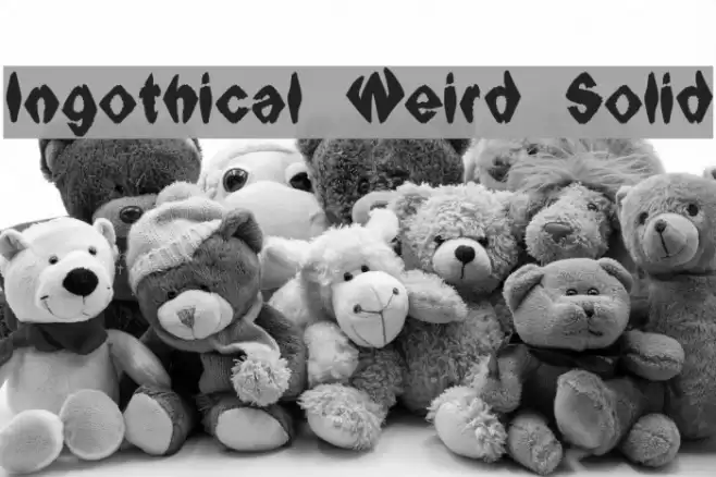 Ingothical Weird Solid Font examples