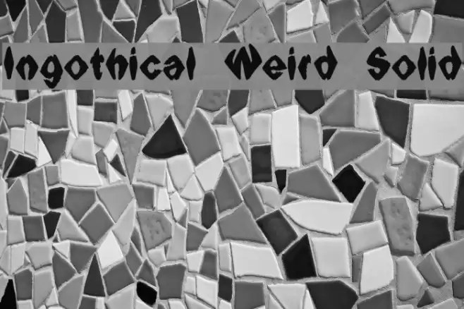 Ingothical Weird Solid Font examples