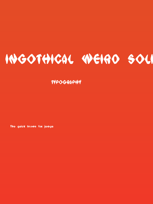 Ingothical Weird Solid Poster