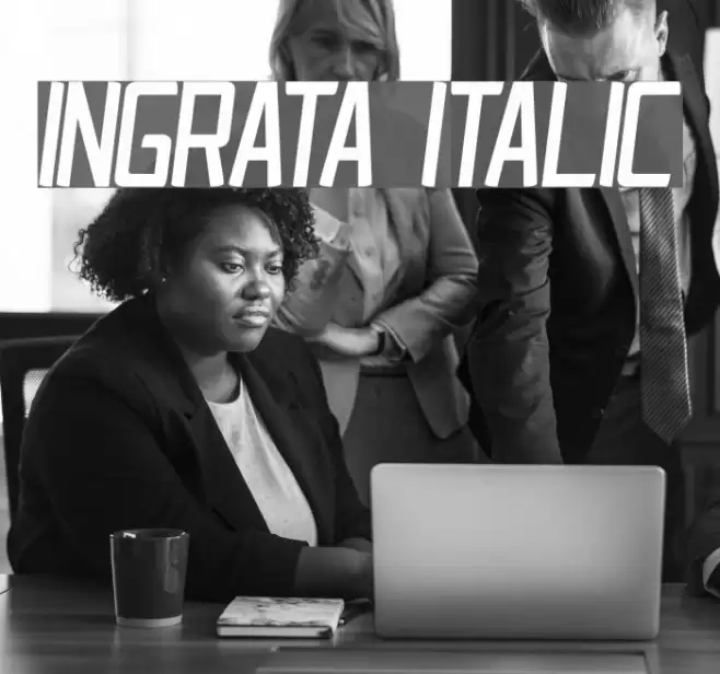 Ingrata Italic Font examples