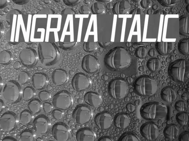 Ingrata Italic Font examples