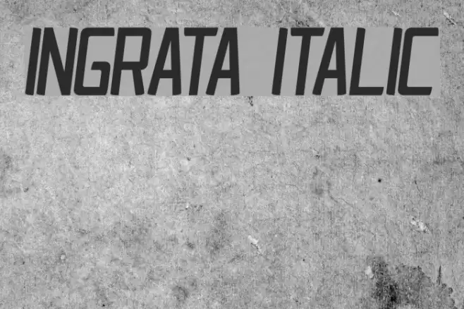 Ingrata Italic Font examples