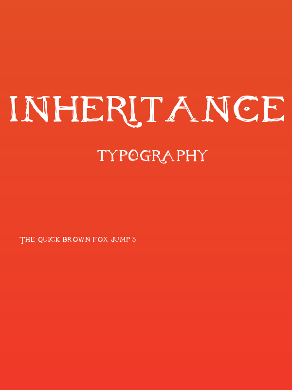 Inheritance Font Poster