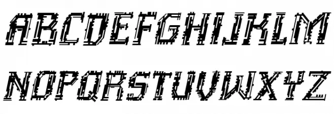 Inhuman BB Italic Шрифта ВЕРХНИЙ