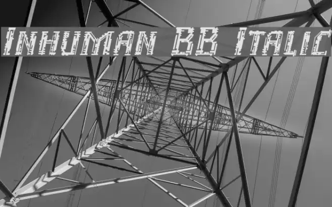 Inhuman BB Italic Font examples