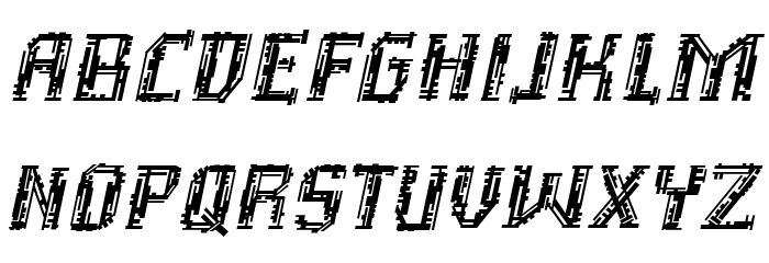 Inhuman BB Italic Font LOWERCASE