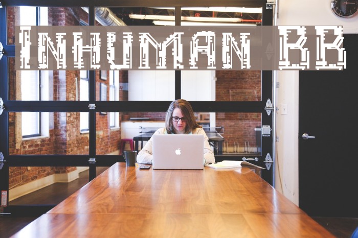 Inhuman BB Font examples