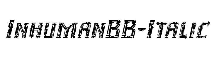InhumanBB-Italic Font