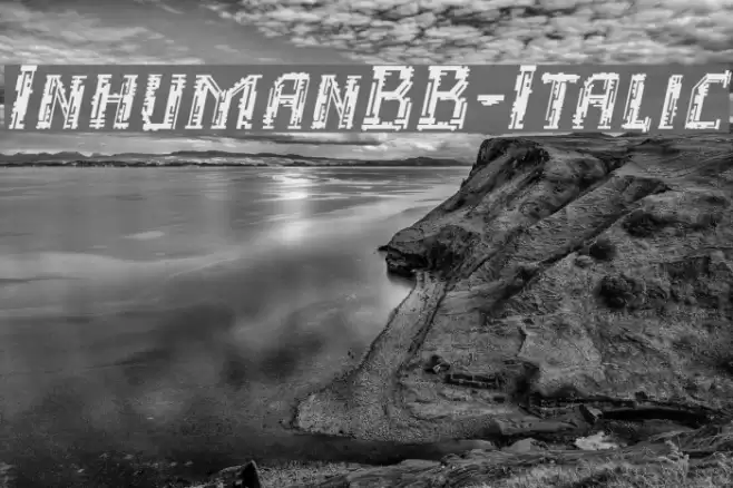 InhumanBB-Italic Font examples