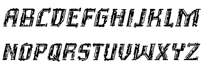 InhumanBB-Italic Font LOWERCASE