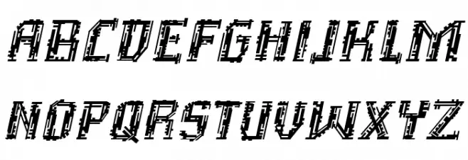 InhumanBB-Italic Caratteri MINUSCOLO