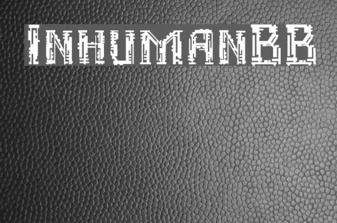 InhumanBB Font examples