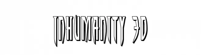 Inhumanity 3D  免费字体下载