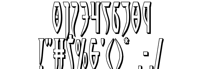 Inhumanity 3D Font OTHER CHARS