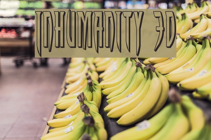 Inhumanity 3D Font examples