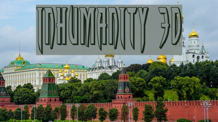 Inhumanity 3D Font examples