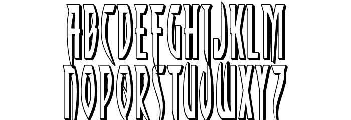 Inhumanity 3D Font LOWERCASE