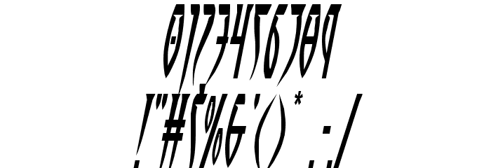 Inhumanity Condensed Italic Font OTHER CHARS