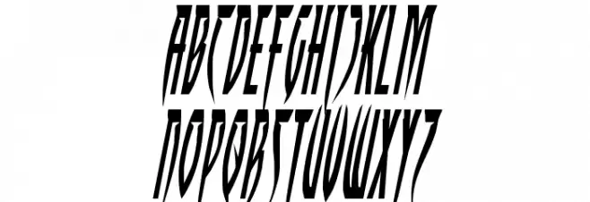 Inhumanity Condensed Italic Schriftart Groß