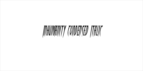 Inhumanity Condensed Italic Logo