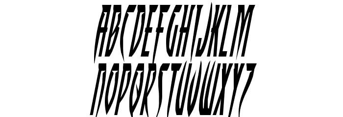 Inhumanity Condensed Italic Font LOWERCASE