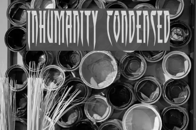 Inhumanity Condensed Font examples