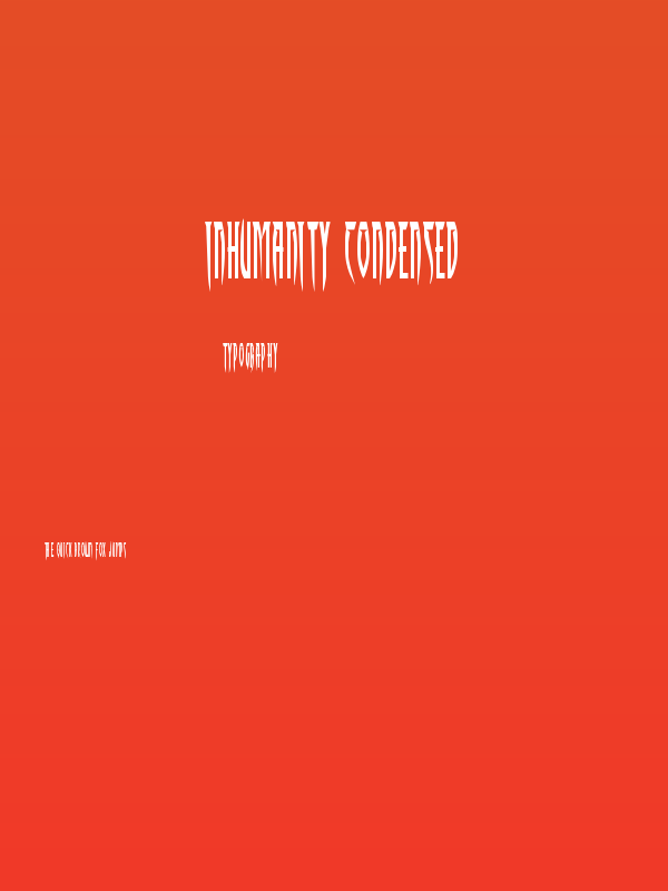 Inhumanity Condensed Poster