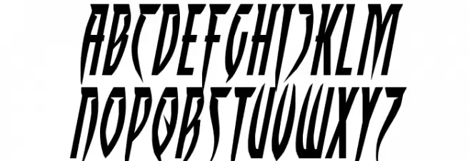 Inhumanity Expanded Italic 字体 大写