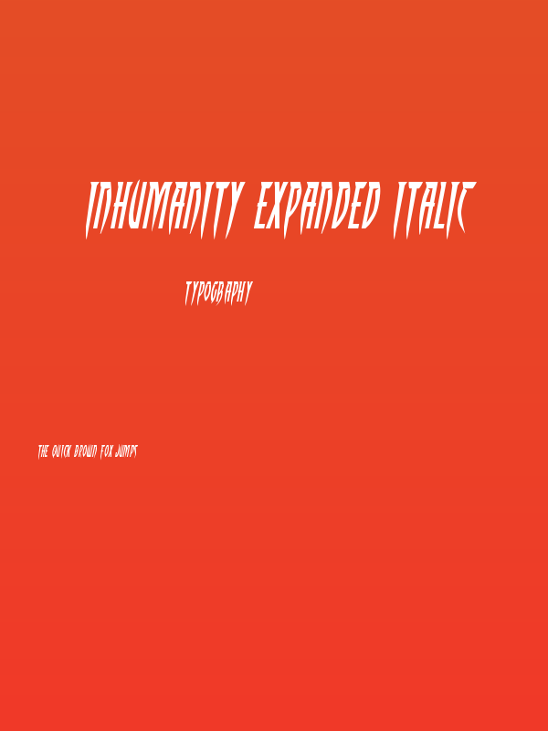 Inhumanity Expanded Italic Poster