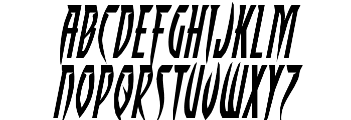 Inhumanity Expanded Italic Font LOWERCASE