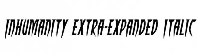 Inhumanity Extra-Expanded Italic  Frei Schriftart Herunterladen