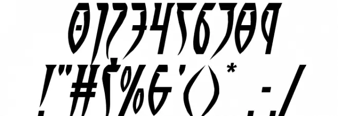 Inhumanity Extra-Expanded Italic Font OTHER CHARS