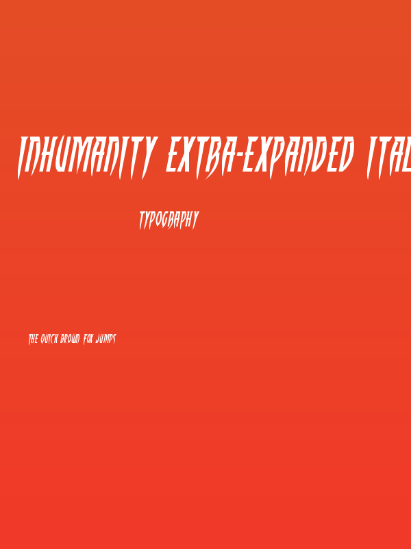 Inhumanity Extra-Expanded Italic Poster