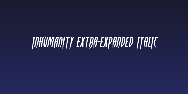 Inhumanity Extra-Expanded Italic Social Header