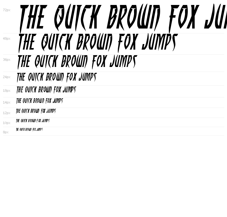 Inhumanity Extra-Expanded Italic Waterfall