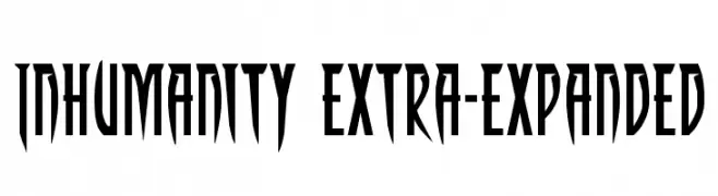 Inhumanity Extra-Expanded  Frei Schriftart Herunterladen