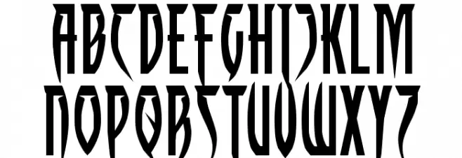 Inhumanity Extra-Expanded Шрифта ВЕРХНИЙ