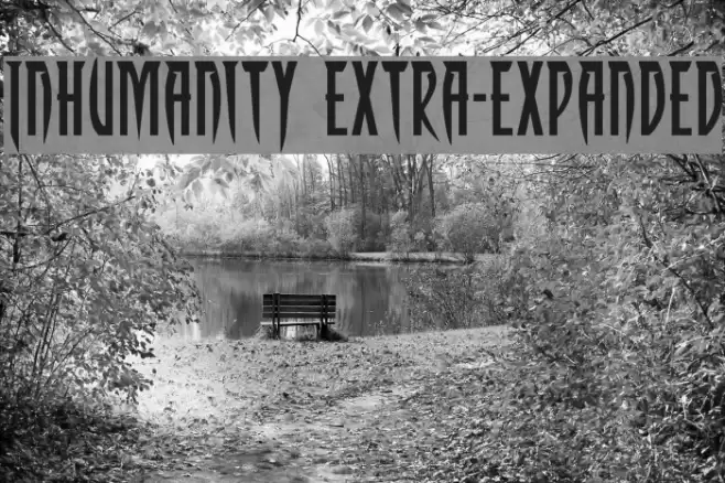 Inhumanity Extra-Expanded Font examples