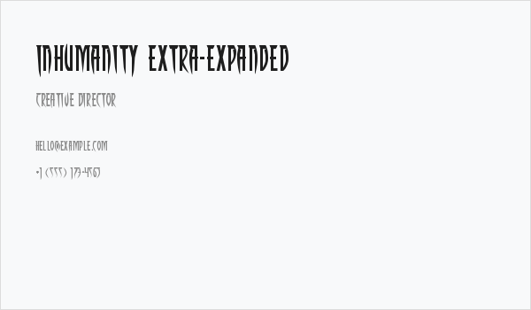 Inhumanity Extra-Expanded Business Card