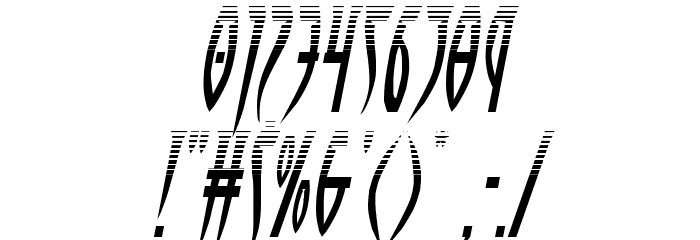Inhumanity Halftone Italic Font OTHER CHARS
