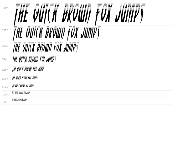 Inhumanity Halftone Italic Waterfall